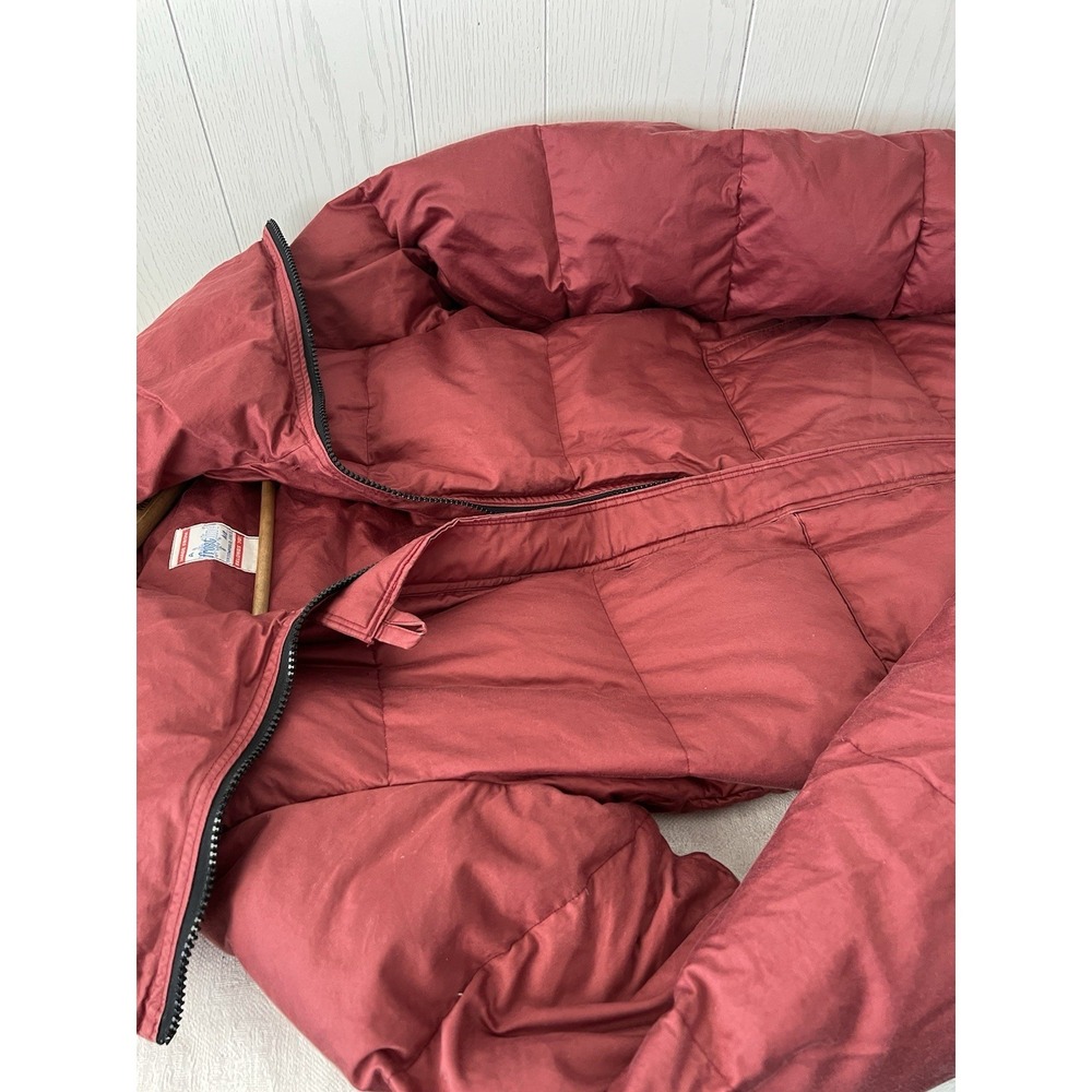 Vintage 80's Frostline Kit Quilted Goose Down Puffer Women's SM Sienna Red Coat - Picture 11 of 16